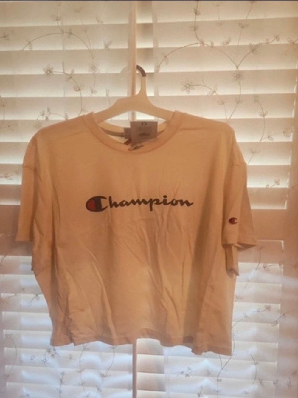 Champion Kids' Pale White Logo Tee
